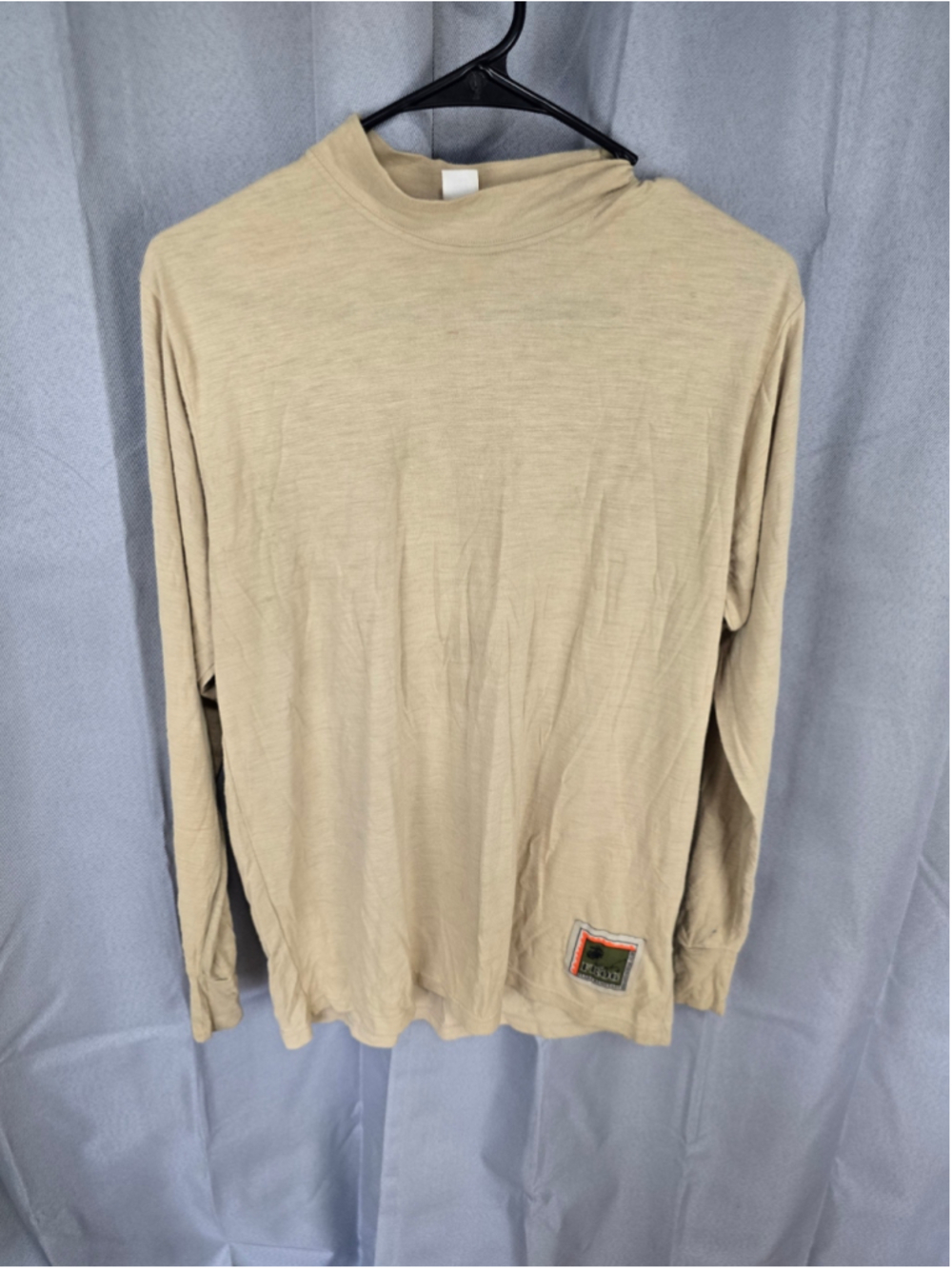 Men's XGO FROG Flame Resistant Long Sleeve Tee Shirt Beige Size M